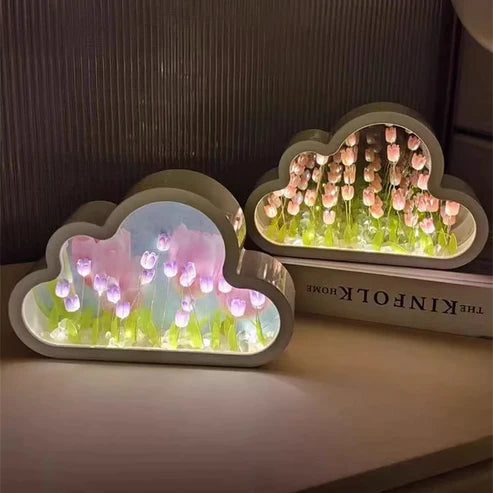 DIY Infinite Tulips Mirror: 2-in-1 Mirror & Night Light