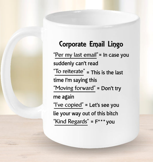 Corporate Email Lingo Mug