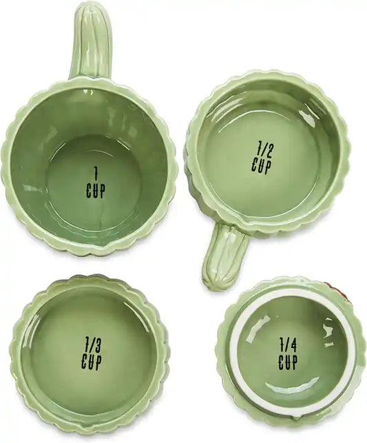 Cute Ceramic Cactus Measuring Cups Set of 4