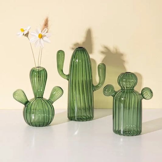 Crystal Cacti Vase - Set of 3