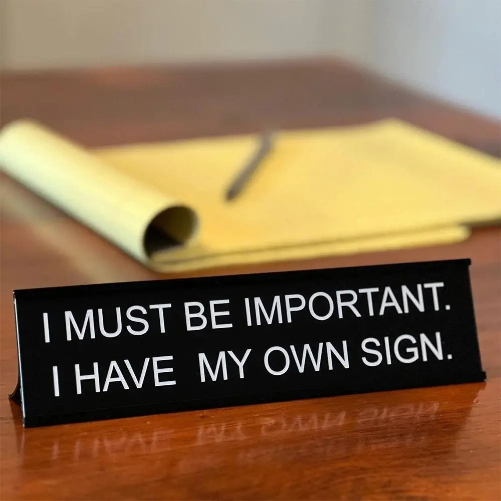 Sarcastic Acrylic Office Desk Signs