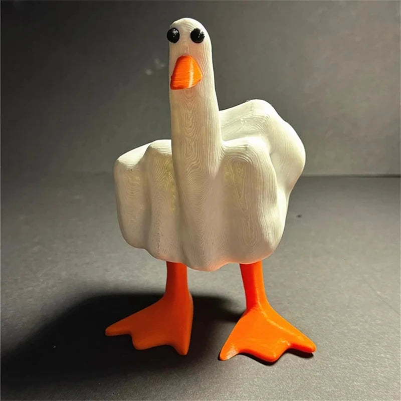 Middle Finger Duck - Funny Resin Desk Ornament