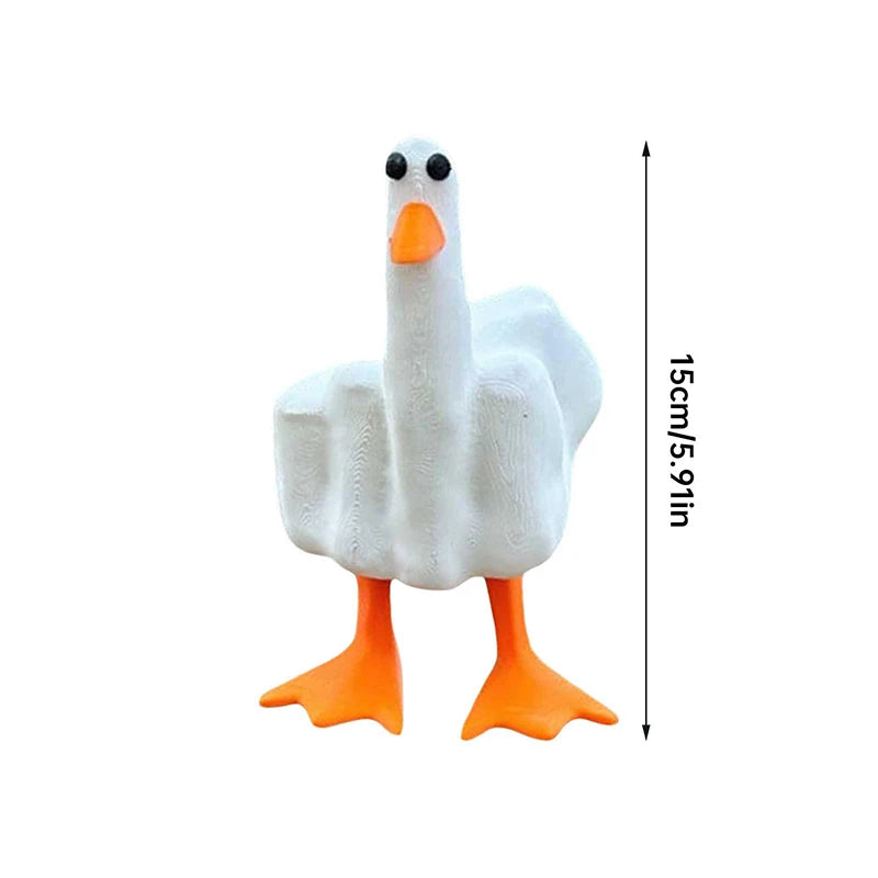 Middle Finger Duck - Funny Resin Desk Ornament