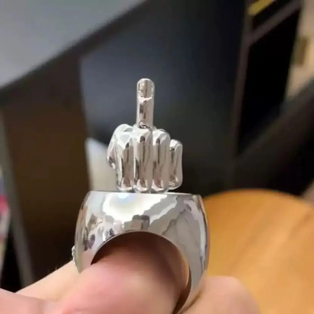 Funny Middle Finger Ring