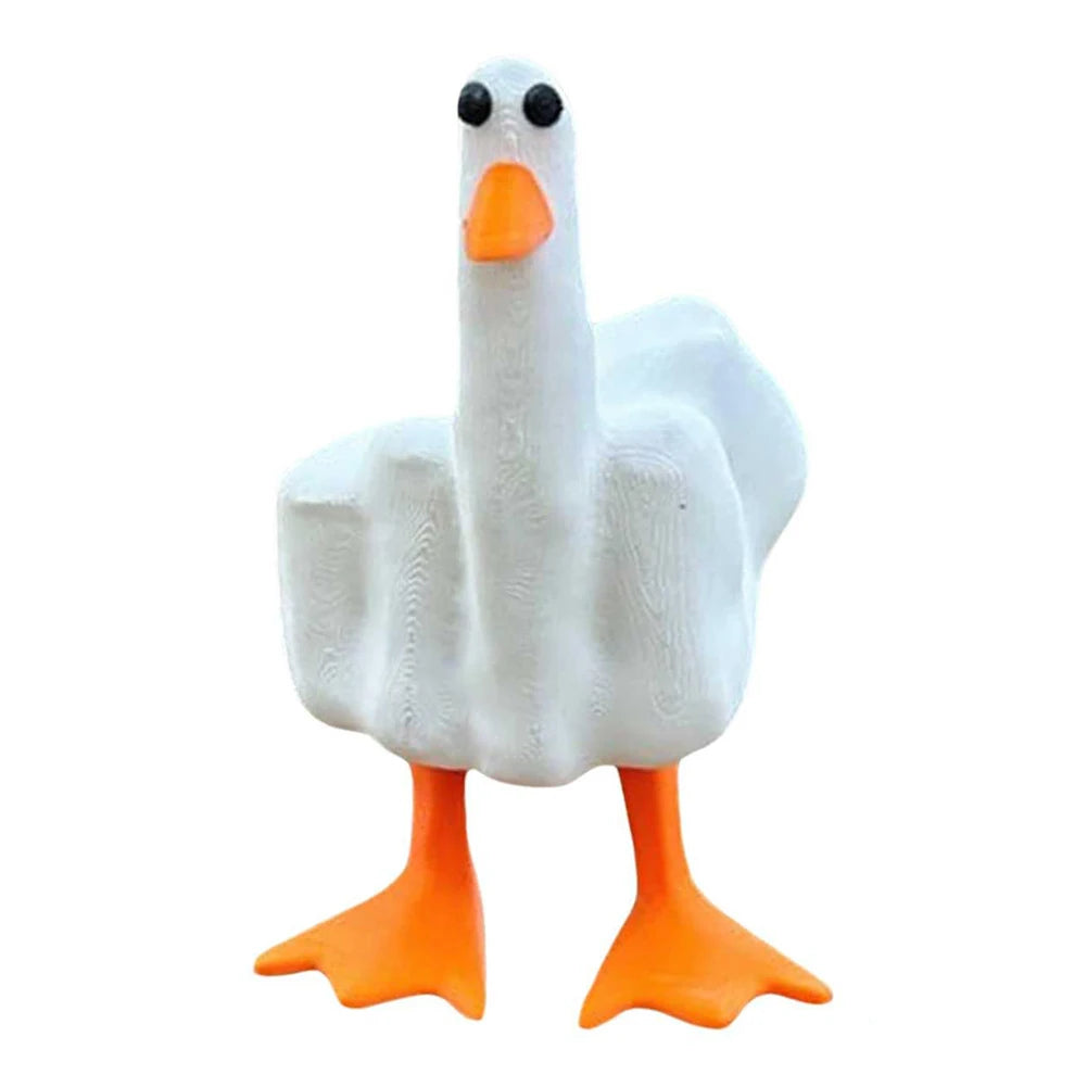 Middle Finger Duck - Funny Resin Desk Ornament