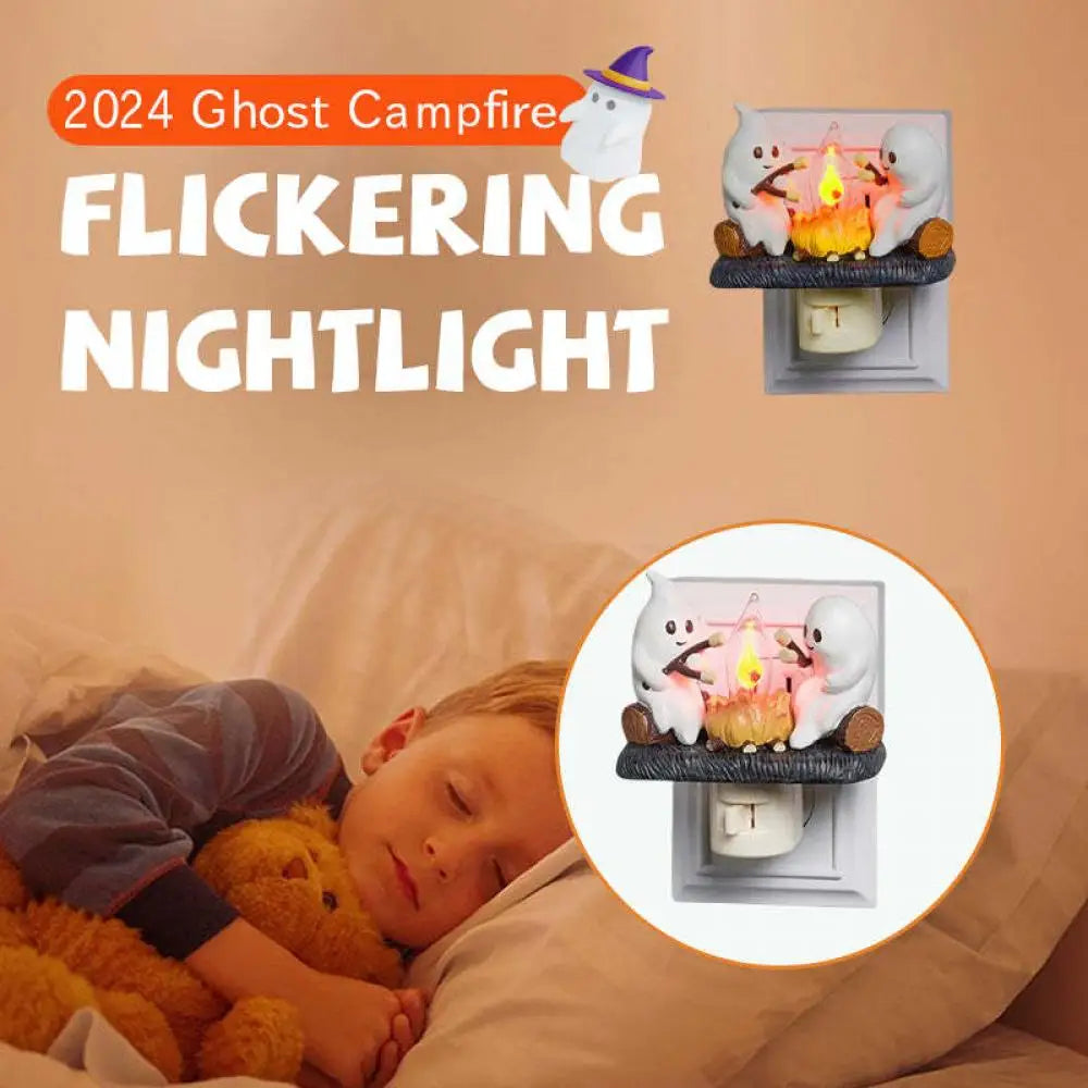 Ghost Campfire Flickering Nightlight✨🔥👻